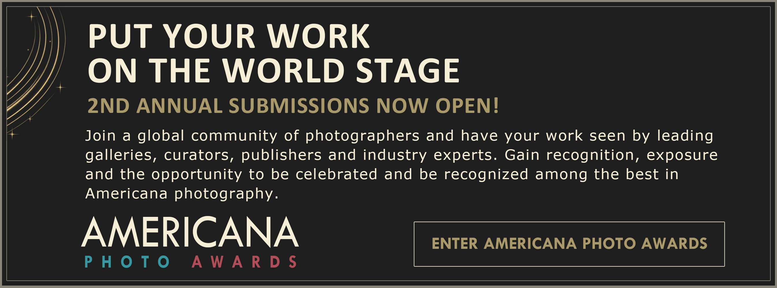 The Americana Photo Awards is a prestigious photography competition celebrating the essence of Americana through visual storytelling. Open to both professional and amateur photographers worldwide, the contest invites artists to submit images that capture the diverse cultural, historical, and everyday aspects of American life.